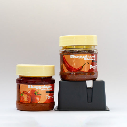 Tomato Pachadi 100g + Red Chili Pickle 100g (Combo)